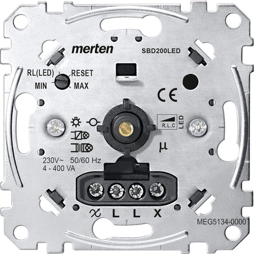 Merten - Dimmer Univers.Drehdimmer-Einsatz MEG5134-0000 für LED-Lampen