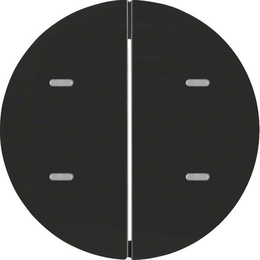 Berker - Abdeckung/Bedienelement für Installationsschalterprogramme Tast-Abdeckung 2fach 75162865 schwarz glänzend