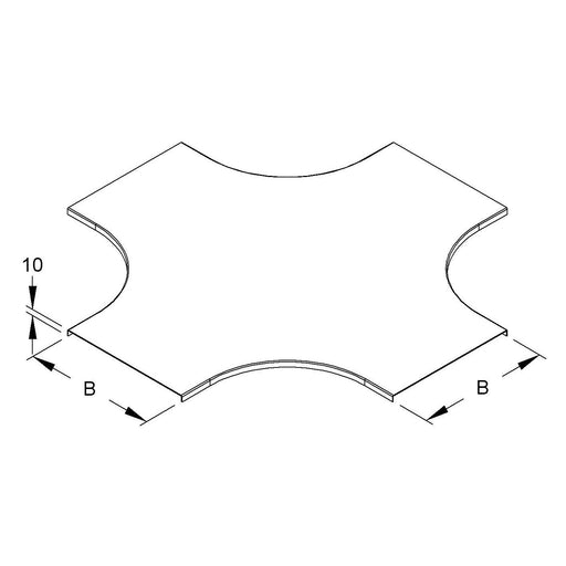 Niedax - Deckel Kreuzstück für Kabeltragsystem Deckel RKSD 600 F
