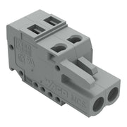 WAGO - Kabelsteckverbinder für Leiterplattensteckverbinder 1-Leiter-Federleiste 231-102/102-000 CAGECLAMP,2,5 mm²,gr − 100 Stück