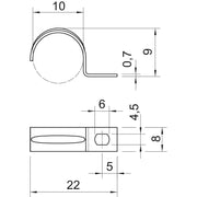 OBO Bettermann - Befestigungsschelle für Kabel/Rohre Befestigungsschelle 604 10 G galv.vz