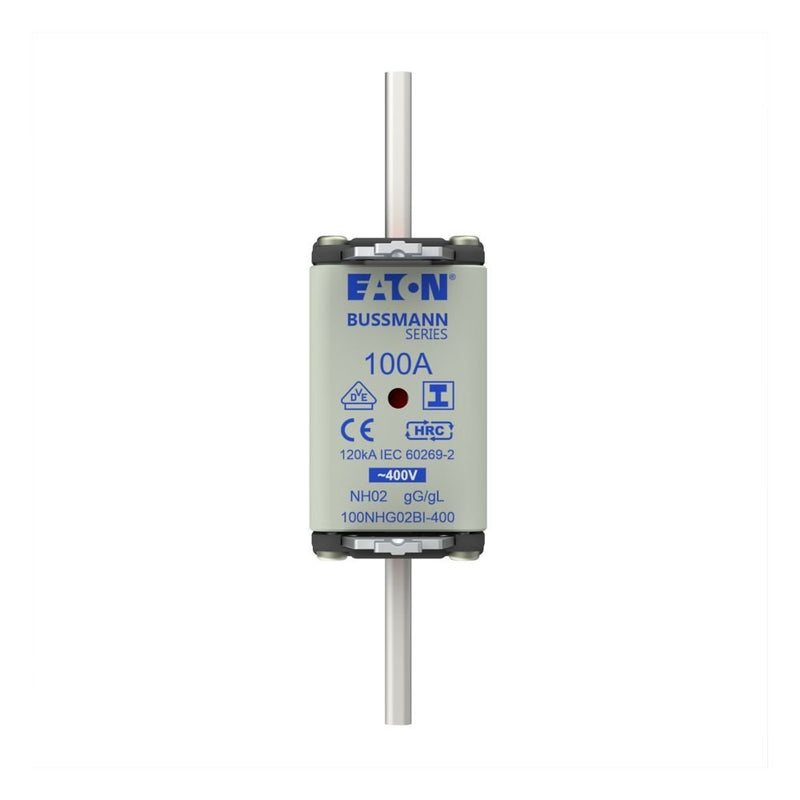 Eaton - Messersicherung Sicherungseinsatz Nieders. 100A4#100NHG02BI-400 100A AC 400V 120kA − 3 Stück