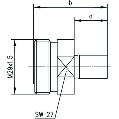 Telegärtner - Koax-Steckverbinder 7-16-Kabelbuchse 100024451 cr/cr RG214/U