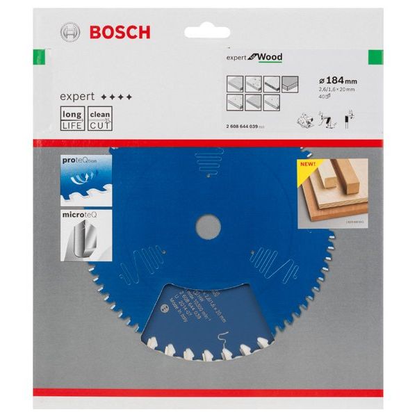 Bosch - Kreissägeblatt Expert for 2608644039 Wood H 184 x 20 Z40