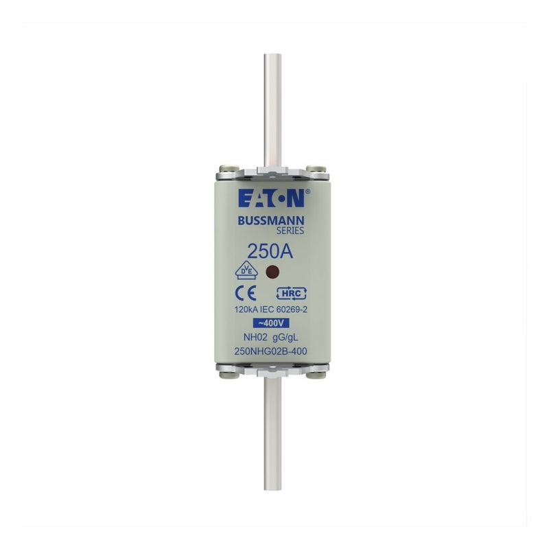 Eaton - Messersicherung Sicherungseinsatz Nieders. 250NHG02B-400 250A AC 400V 120kA − 3 Stück