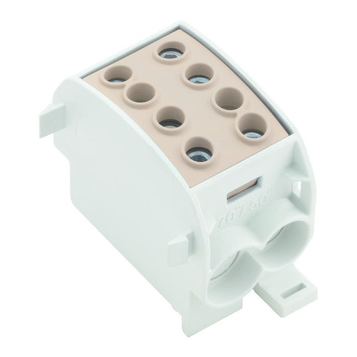 Weidmüller - Durchgangs-Reihenklemme Hauptleitungsabzweigklemme WPD 103 2X70/2X50 BN W-Reihe, TS 35 − 3 Stück