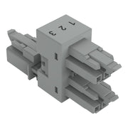 WAGO - Kompaktverteiler für steckbare Gebäudeinstallation h-Verteiler 3-polig 890-1761 Kod. B,grau − 50 Stück