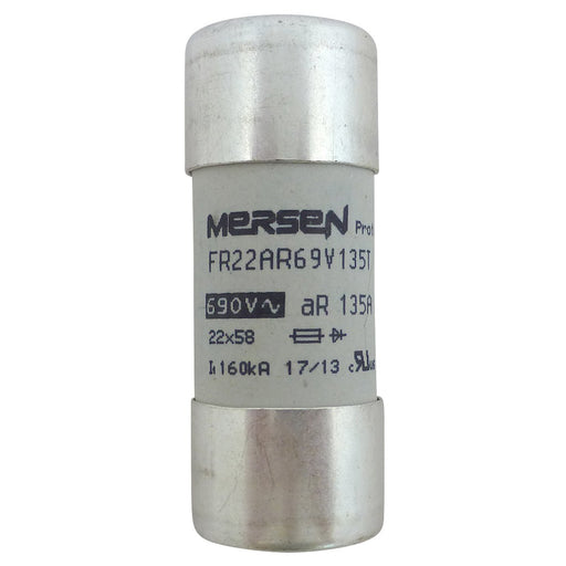 Mersen - Zylindrische Sicherung Sicherungseinsatz FR22AR69V135T 22x58 AC690V 135A − 10 Stück