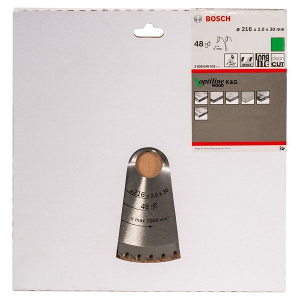Bosch - Kreissägeblatt PRO Wood Kreissägeblatt, 2608640432 216 x 2 x 30 mm, Z48