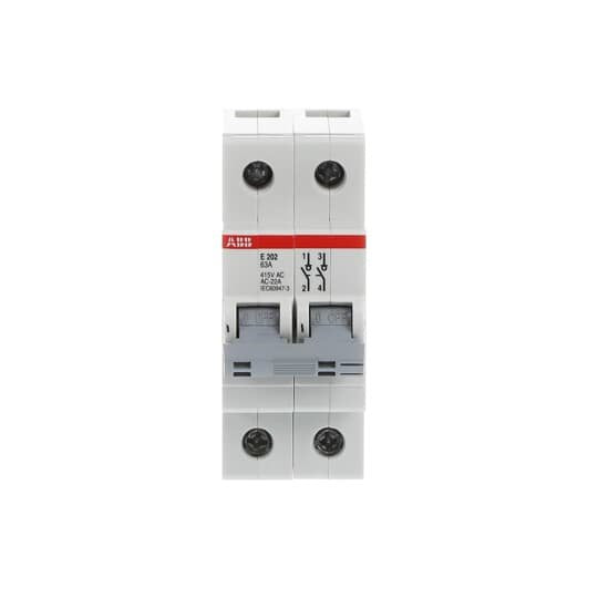 ABB Stotz S&J - Schalter für Reiheneinbau Trennschalter E202/63G Schaltgriff grau