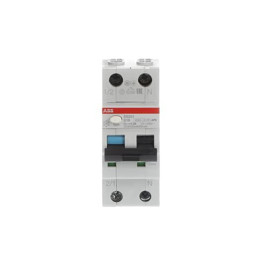 ABB Stotz S&J - Kombination FI-Schalter/Leitungsschutzschalter FI/LS-Schalter DS201A-C16/0,3AP-R 6kA, 1p+N