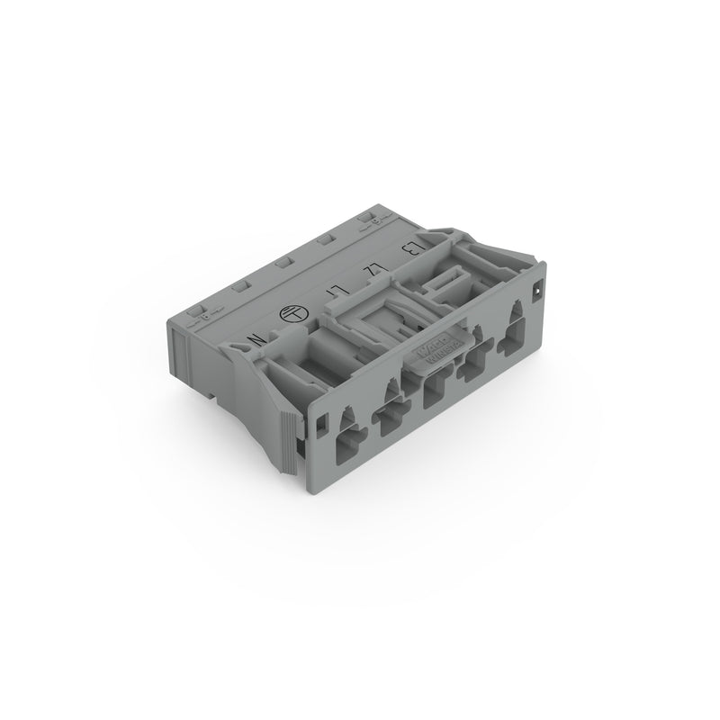 WAGO - Geräteanschluss für steckbare Gebäudeinstallation Snap-In-Stecker 770-755/060-000 5-polig,Kod. B,grau − 50 Stück