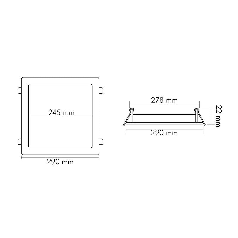Nobile - Decken-/Wandleuchte LED-Panel Flat 1574071511 840, 350mA, ws