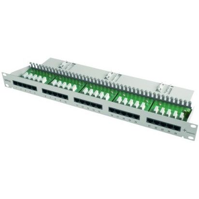 Telegärtner - Patchpanel Kupfer 19Z.Patch Panel 1HE 100007025 MPPI25-H Cat3,gr