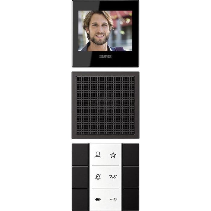 Jung - Innenstation für Türkommunikation Video-Innenstation SI VI AL 627 D BSF+Folie+Kabel  − 1 Stück
