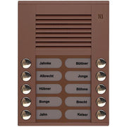 TCS Tür Control - Türstation für Türkommunikation Audioaußenstation 2-reihig PES10-EB/04 10 Tasten AP bronze