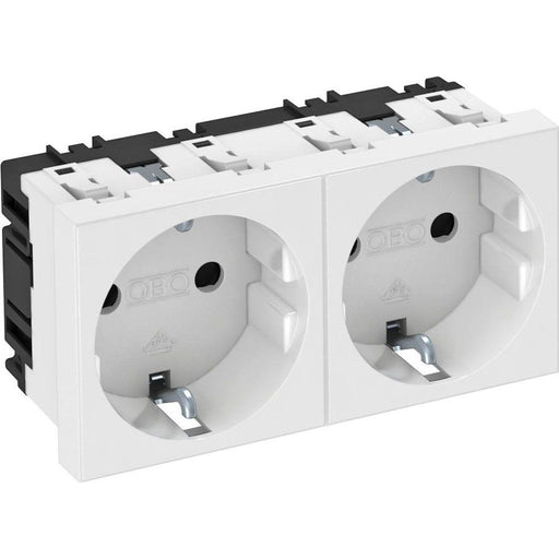 OBO Bettermann - Steckdose 0 Grad, 2-fach STD-D0 RW2 Schutzkontakt