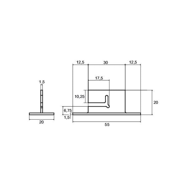 Brumberg Leuchten - Mechanisches Zubehör/Ersatzteile für Leuchten Sichtverbinder 53093260 alu