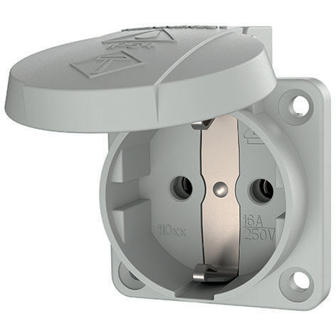 Mennekes - Schutzkontakt-Anbausteckdose Schuko-Anbau-Steckdose 11030 16A,2p+E,230V,gr