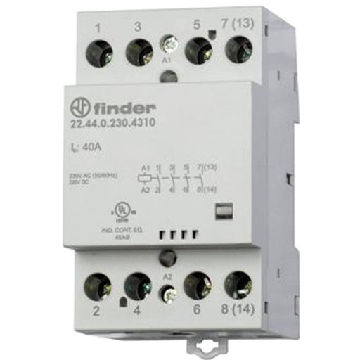 Finder - Installationsschütz für Reiheneinbau Schütz für Reiheneinbau 22.44.0.024.4310 4S, 40A