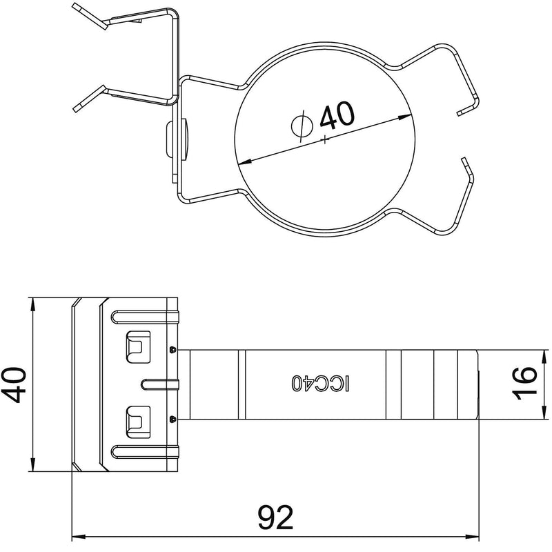 OBO Bettermann - Befestigungsklammer Trägerklammer SCHPC 15-20 D40 m.Rohraufna. 36-40mm − 50 Stück