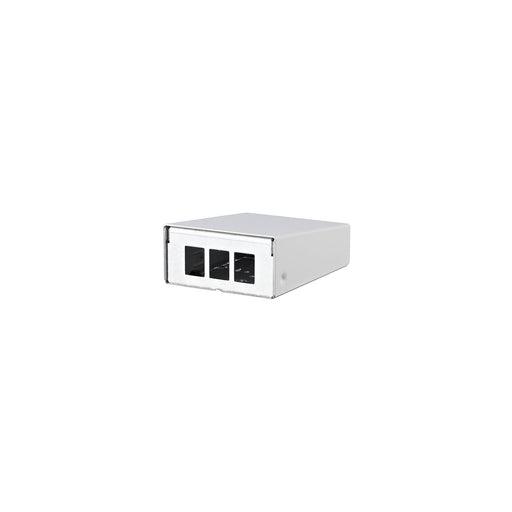 Metz Connect - Frontpanel/Patchpanel leer (Schaltschrank) Keystone AP-Gehäuse 130861-0302KE 3 Port rws RAL9010