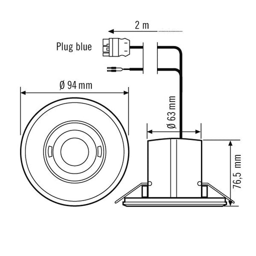 ESYLUX - Bussystem-Bewegungsmelder Decken-Präsenzmelder PD-FLAT #EP10428869