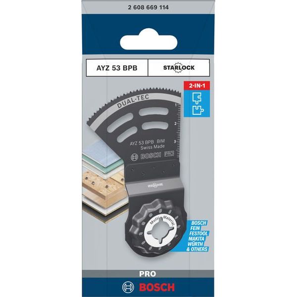 Bosch - Blatt für Oszillierer PRO AYZ 53 BPB Blatt für 2608669114 Multifunktionswerkze