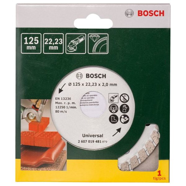 Bosch - Trenn-/Schleifscheibe Diamanttrennscheibe Turbo, 2607019481 Durchmesser: 125 mm