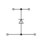 WAGO - Bauelement-Reihenklemme Bauelementklemme 870-540/281-410 Diode 1N4007,grau − 50 Stück