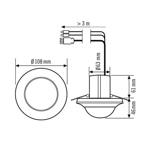 ESYLUX - Bussystem-Bewegungsmelder Decken-Präsenzmelder PD-C 360 #EP10427374