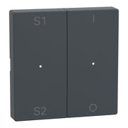 Merten - Abdeckung/Bedienelement für Installationsschalterprogramme Wippe anth. MEG5228-0414 2f,(Szene1/2,1/0)