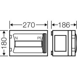 Hensel - Installationskleinverteiler ENYSTAR-Automatengehäuse FP 1109 9 Teilungseinheiten