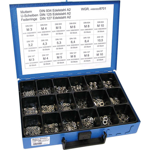 Dresselhaus - Sortimentskasten Befestigungmaterial Befestigungs-Sortiment 4499/000/06 8701 Muttern und Scheiben