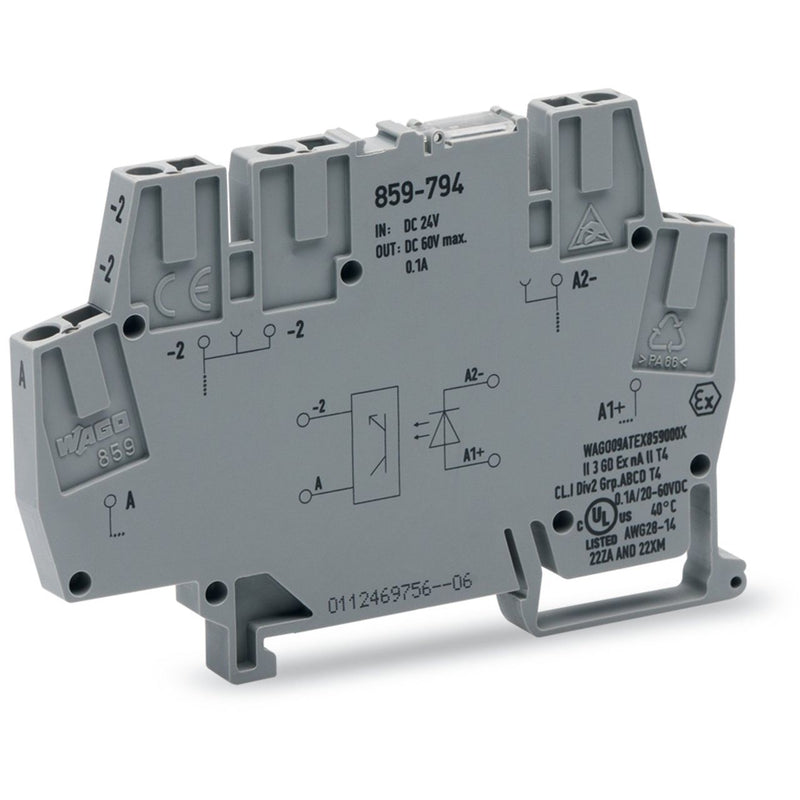 WAGO - Optokoppler Optokoppler-Klemme 859-794 24/24VDC 100mA − 10 Stück