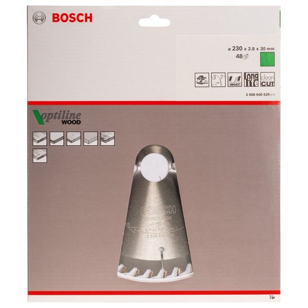 Bosch - Kreissägeblatt PRO Wood Kreissägeblatt, 2608640629 230 x 2,8 x 30 mm