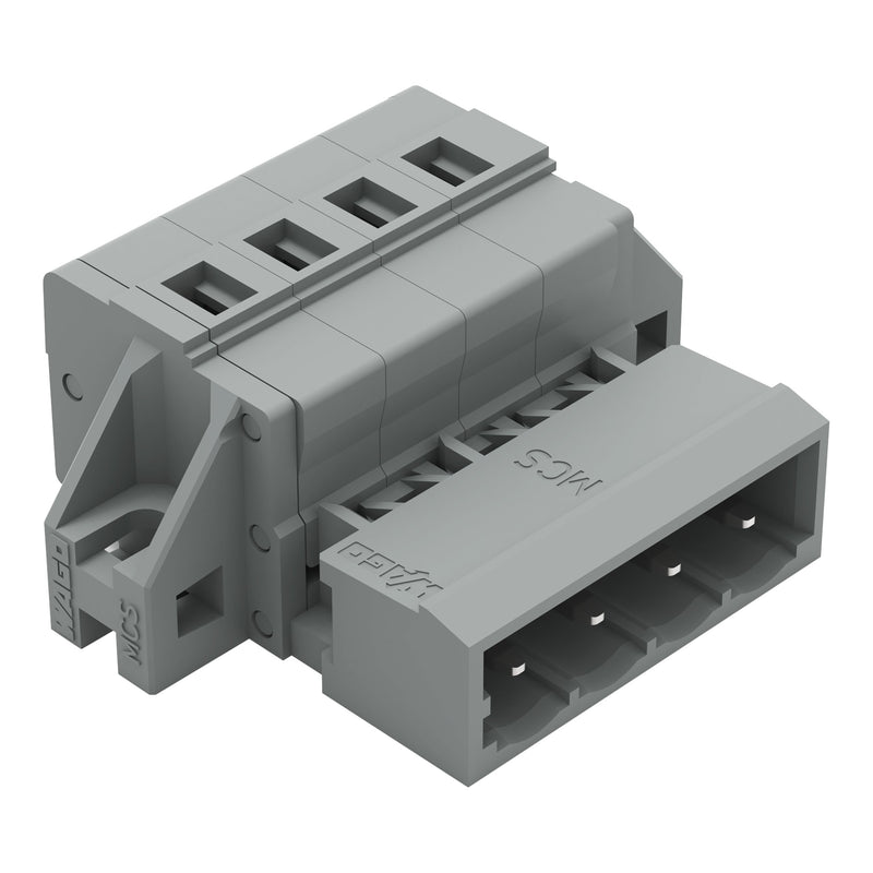 WAGO - Kabelsteckverbinder für Leiterplattensteckverbinder 1-Leiter-Stiftleiste 231-604/019-000 CAGECLAMP,2,5mm²,gr − 50 Stück