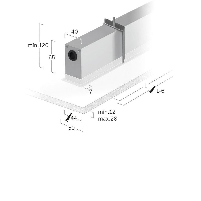 Lightnet - Decken-/Wandleuchte LED-Einbauleuchte LFXOEE-840M-L1192 4000K, silber