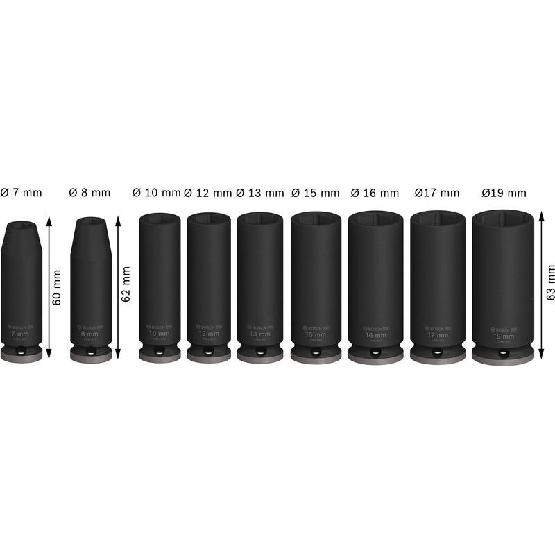 Bosch - Steckschlüsselset PRO Impact 2608003037 Steckschlüsselsatz