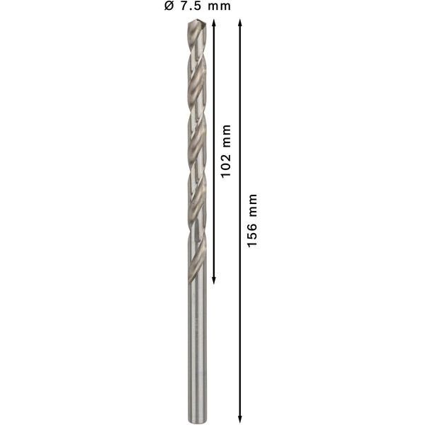 Bosch - Bohrer PRO Metal HSS-G 2608596826 Spiralbohrer 7,5 x