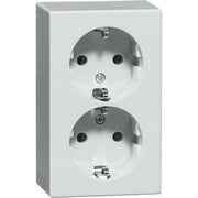 Peha - Schalter-/Steckdosenkombination Steckdose SCHUKO D 6652.02 SI BF 2f,erh.Berührs.,rws