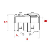 Plica - Kabelverschraubung 934304025 M25 (8-16) INOX − 25 Stück