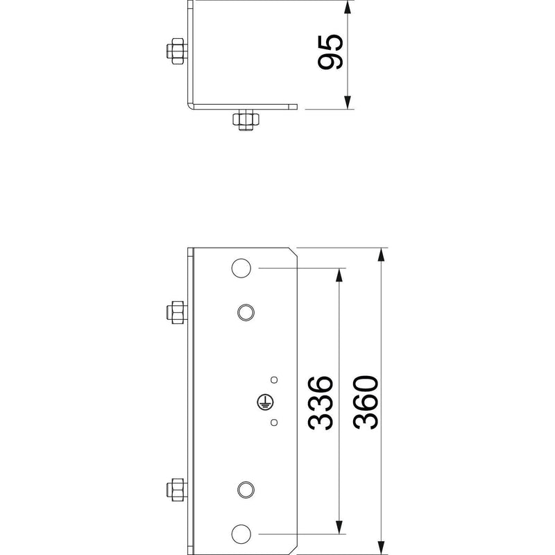 OBO Bettermann - Zubehör/Ersatzteile für Brandabschottung Gegenplatte Außeneck BSKM-GA 1025 100x250mm