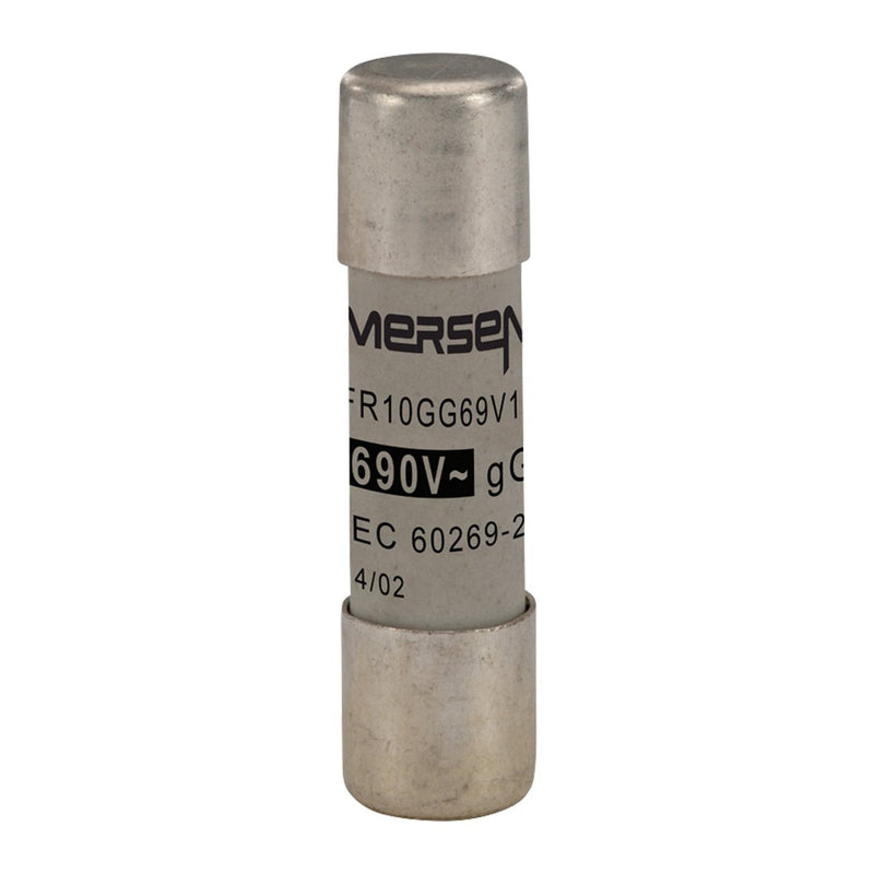 Mersen - Zylindrische Sicherung Sicherungseinsatz zyl. FR10GG69V10 10x38 gG 10A/690V − 10 Stück