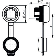 Telegärtner - Zubehör/Ersatzteile für modulares Anschlusssystem STX communicat. interface 100022906 f.STX Flanscheinsat
