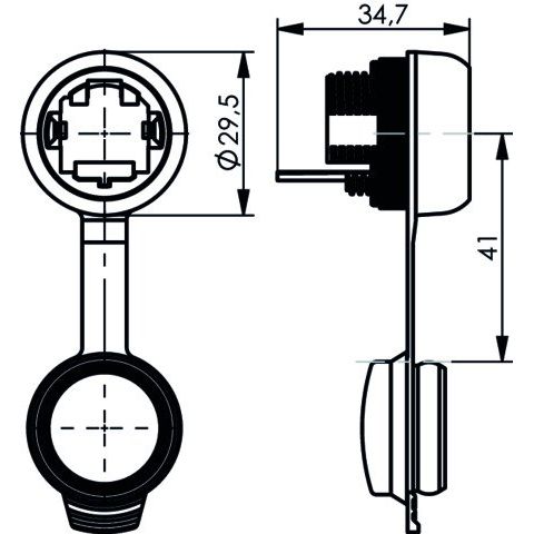 Telegärtner - Zubehör/Ersatzteile für modulares Anschlusssystem STX communicat. interface 100022906 f.STX Flanscheinsat