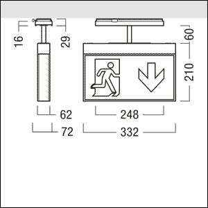 Zumtobel Group - Sicherheitsleuchte Sicherheitszeichenleuchte CROSSIGN #42948310