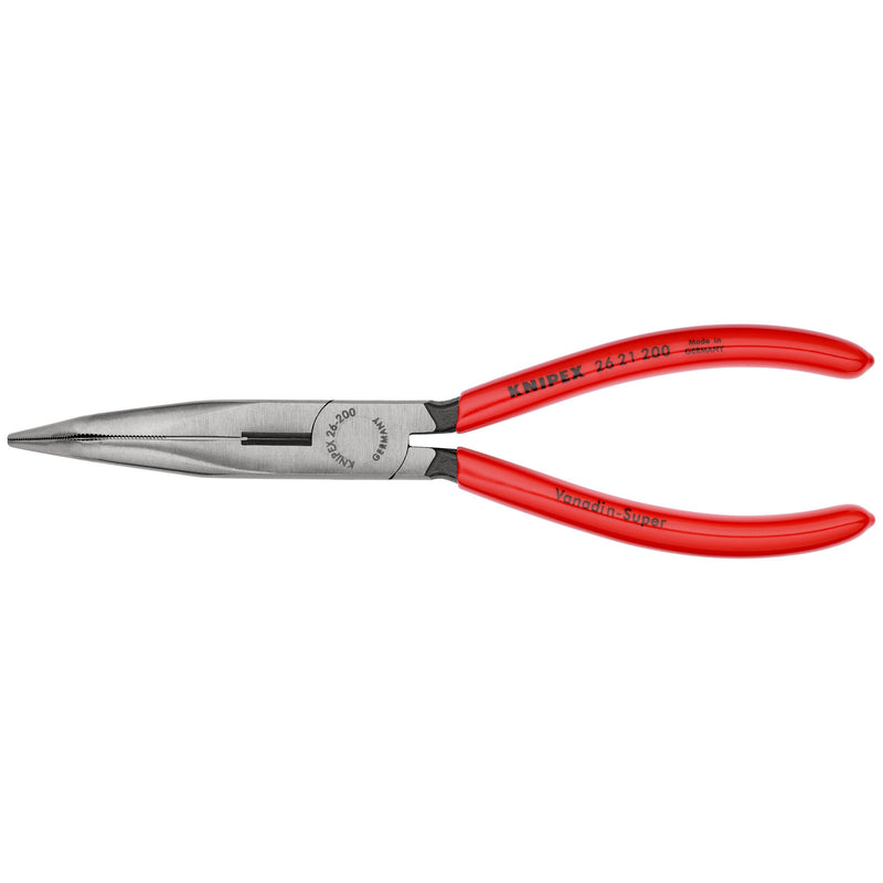Knipex - Flachzange Flachrundzange 26 21 200 mit Schneide, 200mm