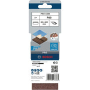 Bosch - Schleifpapier/Schleifvlies PRO X440 Schleifband, 60 x 2608606002 400 mm, 80, 3-tlg