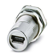 Phoenix Contact - Rundsteckverbinder, feldkonfektionierbar (Industriesteckverbinder) Wanddurchführung VS-EC-MSDB SH SCO Mini-B USB M12 − 20 Stück